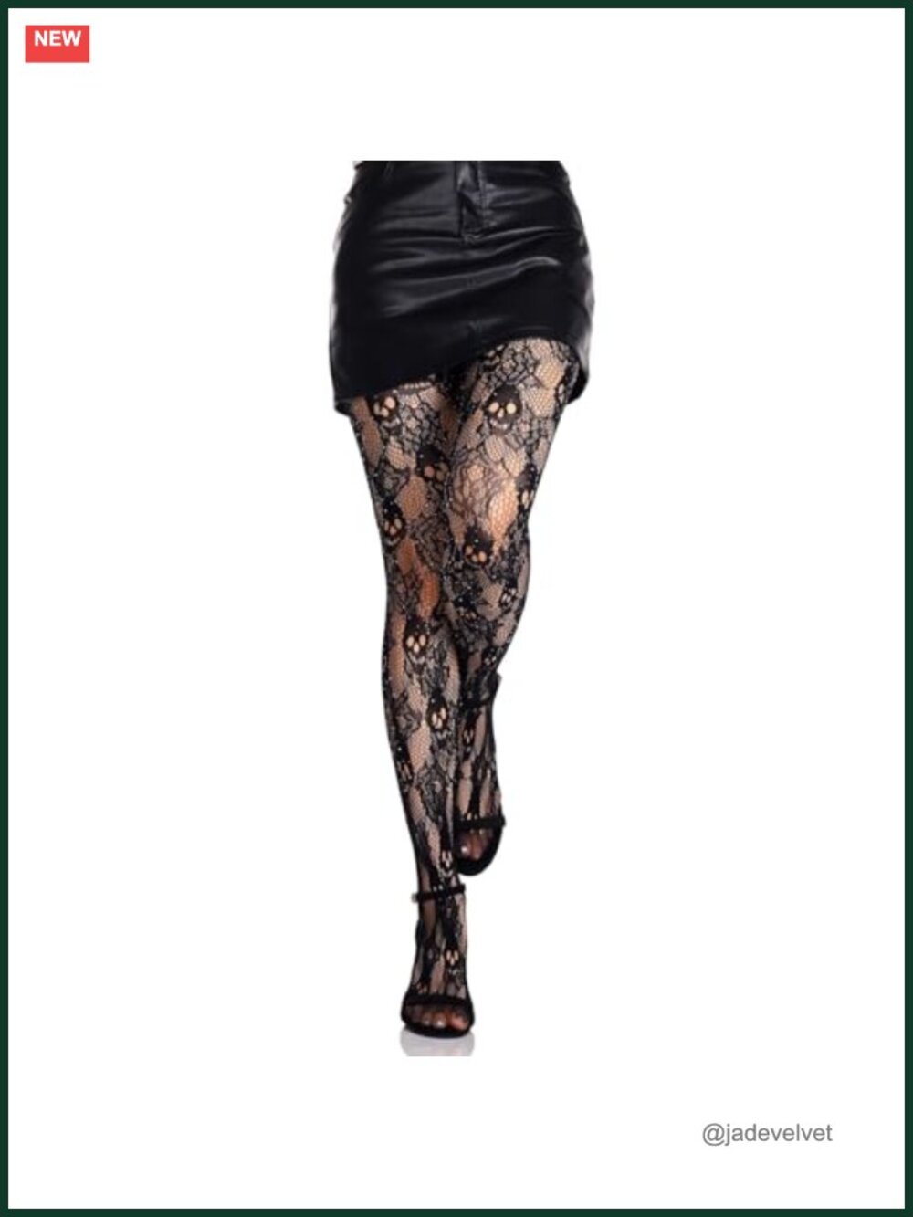 Fishnet Stockings Skull Rhinestone Spiderweb Thigh High Halloween Goth Tights